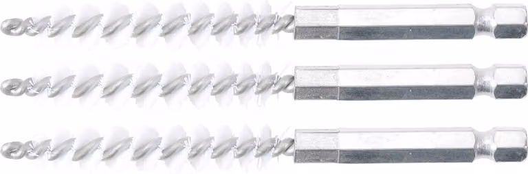 BGS Spazzola in nylon 8 mm esagono esterno 6,3 mm (1/4") 3 pezzi - 3078-8-N