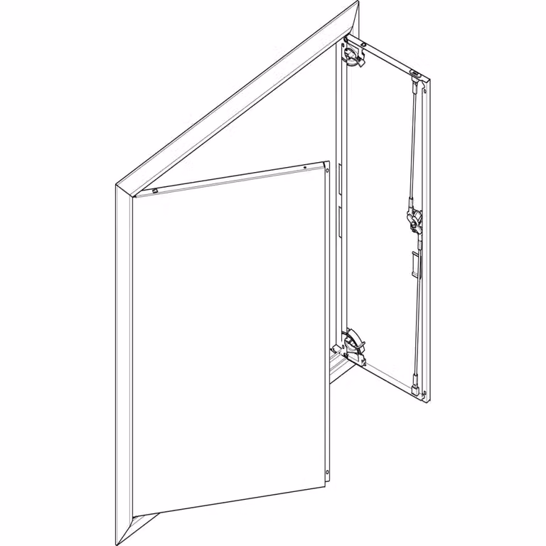 Cornice ABN + porta cieca 3x4 per quadro di distribuzione da incasso, 3 file GBRU34T