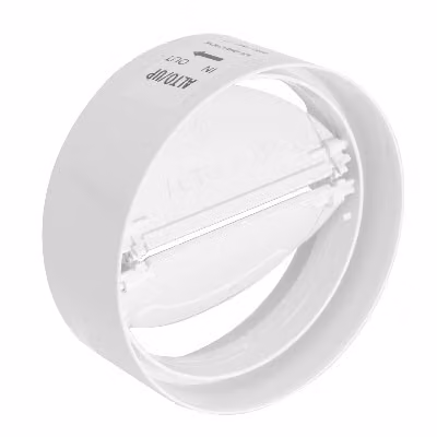 Giunto per tubo cappa tondo in abs con valvola a farfalla FIRST D100 mm