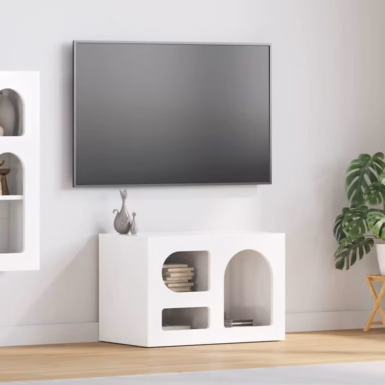 Mobile TV stand vidaXL moderno in MDF bianco lucido L/P/H: 60 x 35 x 40 cm