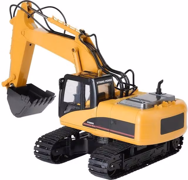 Escavatore Telecomandato 15 Canali Pala Metallo Scala 1:14 Luci Suoni Costruzione Bambini RC