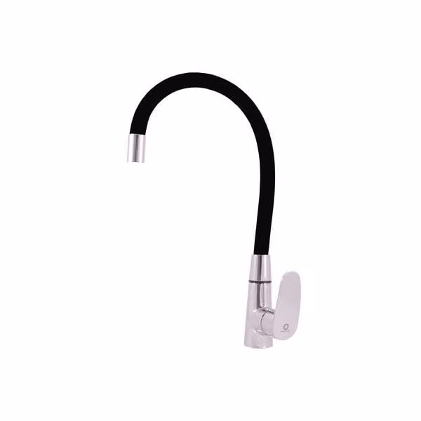 Miscelatore per lavello con braccio flessibile RAV Slezák AMUR cromo nero AM719.0/10C