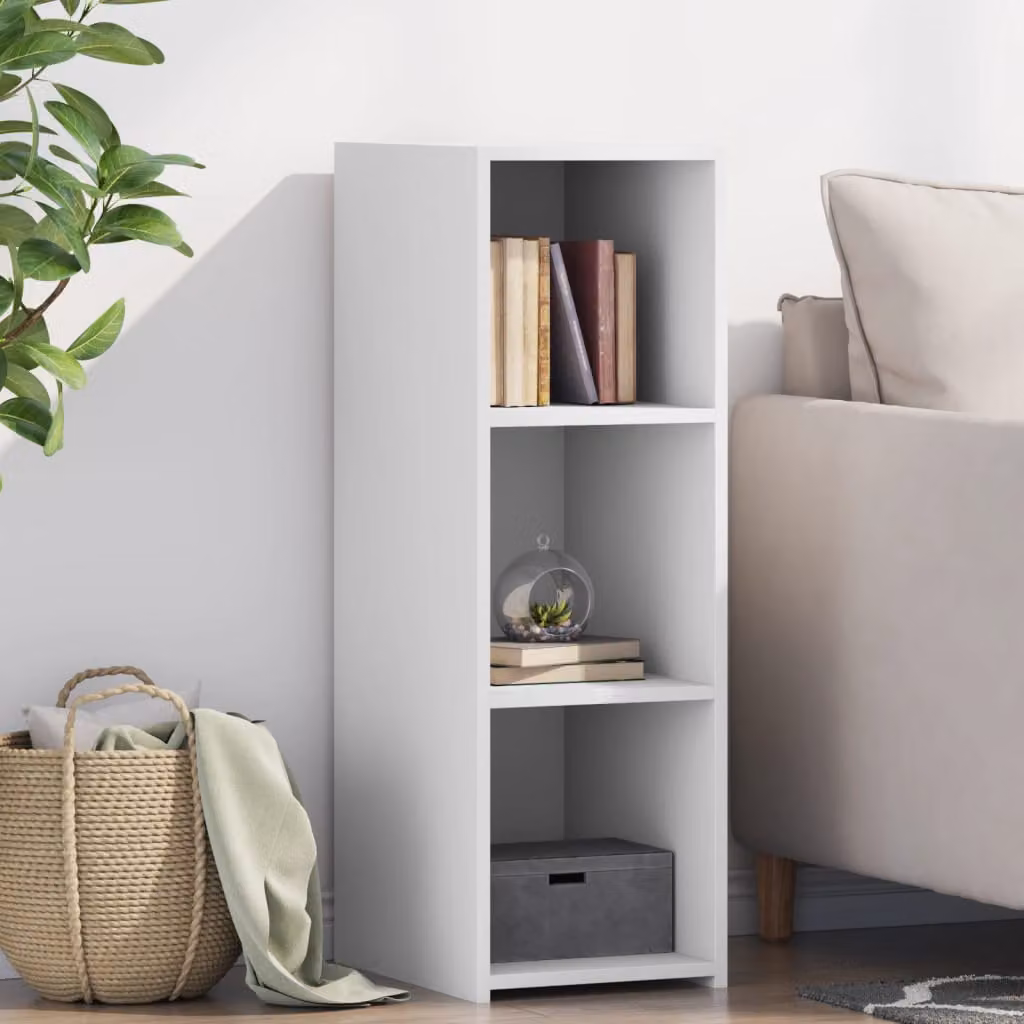 Credenza bianca moderna vidaXL in legno multistrato da appendere a parete L: 30 cm, P: 41 cm, H: 93 cm