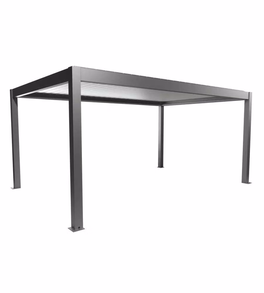Biohort Pergola in Metallo Grigio Quarzo/Argento 5,5x3,5 m Outdoor
