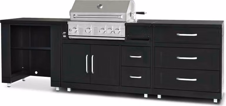 Cucina esterna a 3 moduli con barbecue - Oviala Memphis
