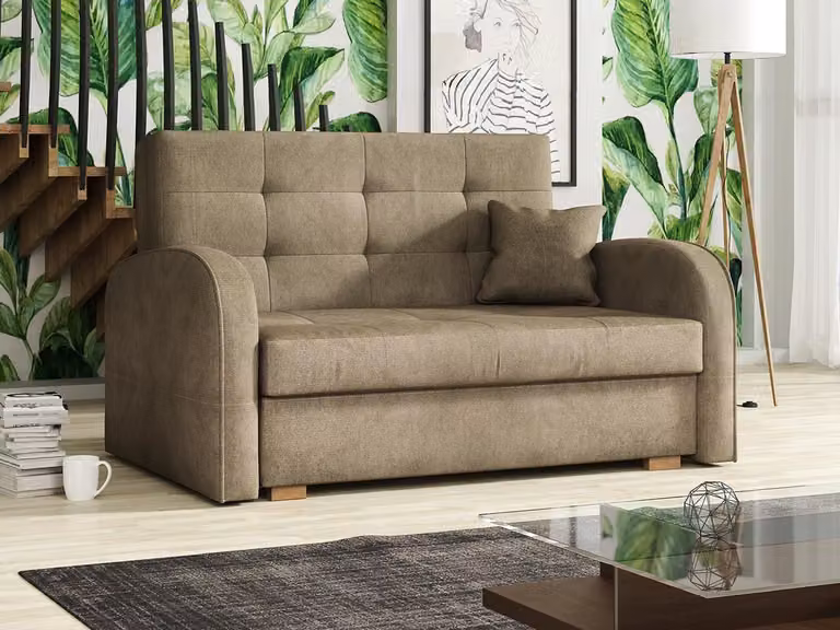 MIRJAN24 Viva Gold II divano letto con rete, divano imbottito con funzione letto, divano letto del produttore (Paros 3)