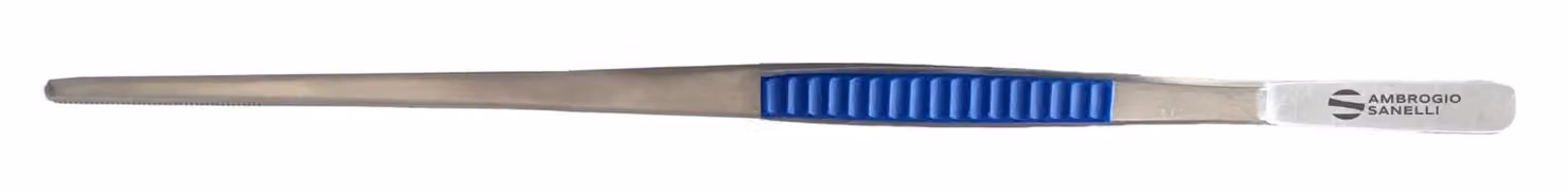 Pinza Chef, acciaio inox 30cm con inserto Blu Ambrogio Sanelli