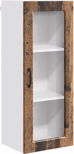 Armadio da cucina a parete moderno con ripiani 40 x 31 x 100 cm spazio di archiviazione pratico stile elegante in legno antico 02_0054445