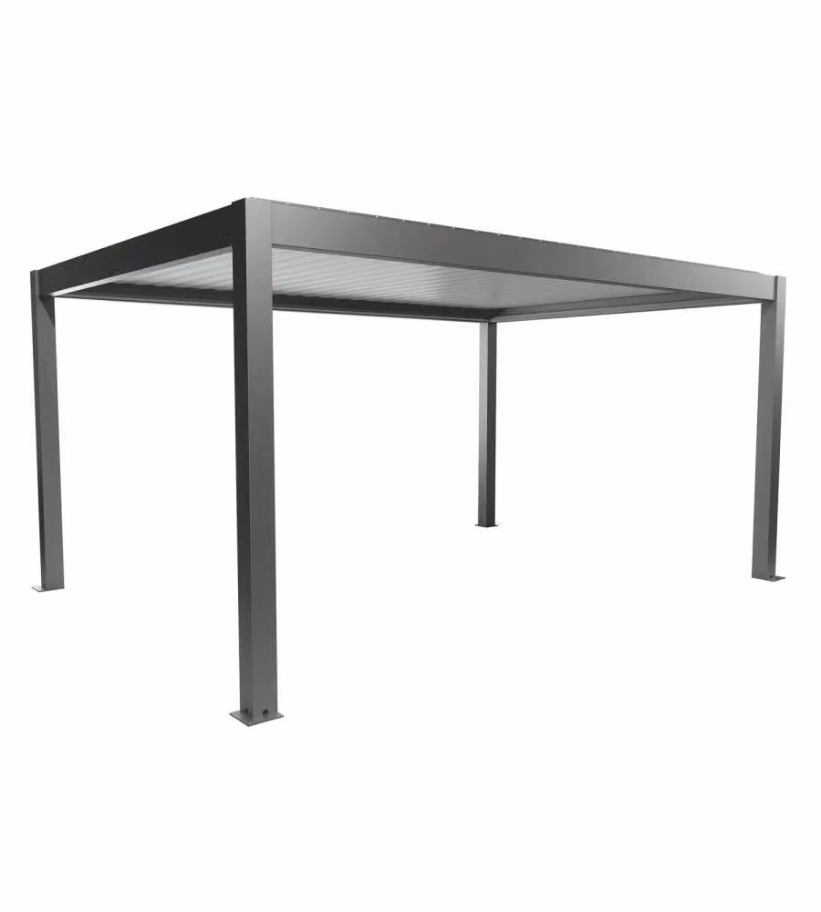 Biohort Pergola in Metallo Grigio Quarzo/Bianco 515,5x367,5 cm