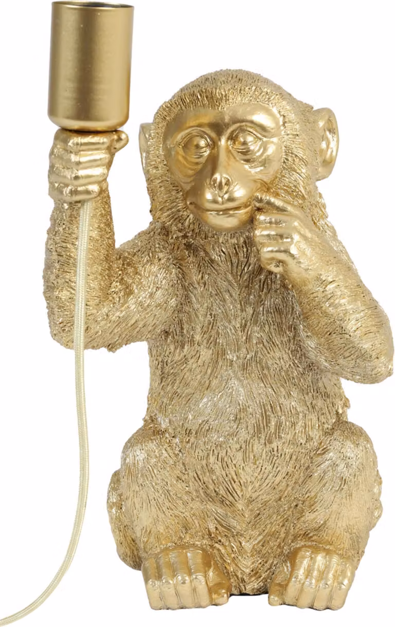 Lampada da tavolo - oro - MONKEY - plastica - lampada a forma di animale - E27 - 1851685 - Light & Living