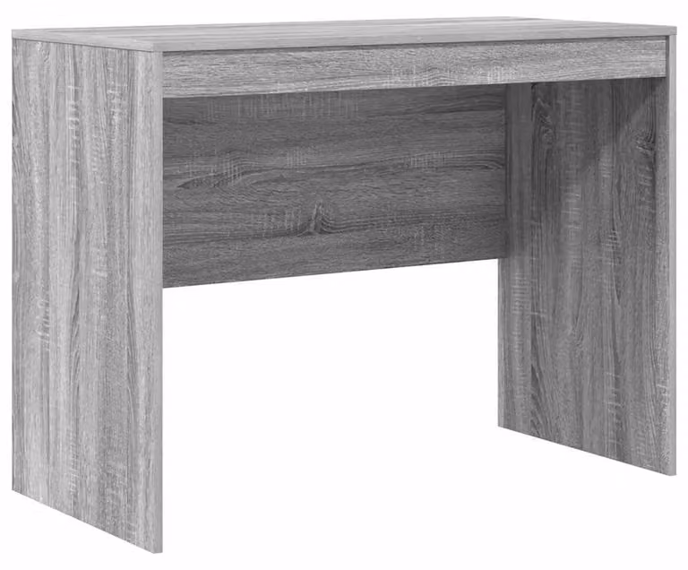 Solidchoice - Scrivania compatta grigia effetto Sonoma, ideale per piccoli spazi