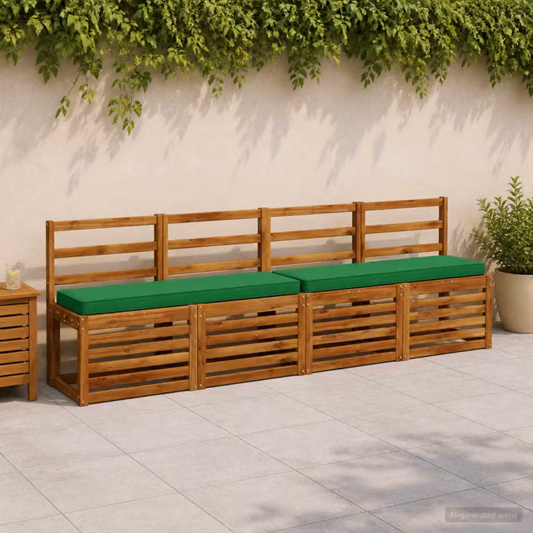 Cuscino per panchina vidaXL VUGHT verde in poliestere con rivestimento rimovibile e lavabile