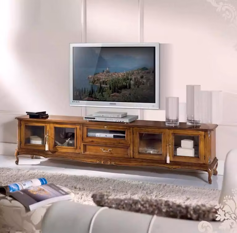 Exklusive Möbel Klassischer Stil Holz luxuriös TV-Ständer Lowboard