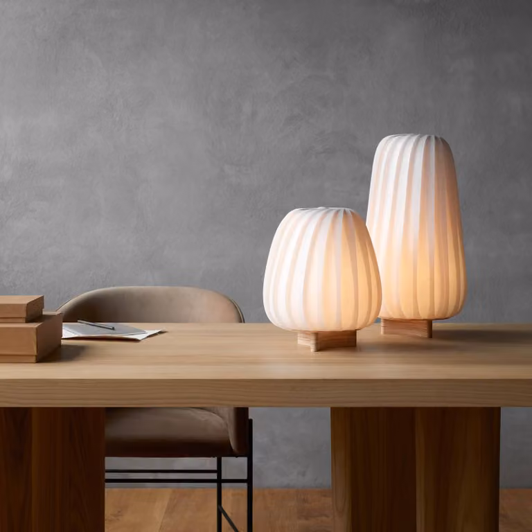 Tom Rossau Lampada da tavolo ST906, Bianco / Opale, Soggiorno / Sala da pranzo, Carta / Lunolit / Lunopal, Scandinavo, Lampada da tavolo