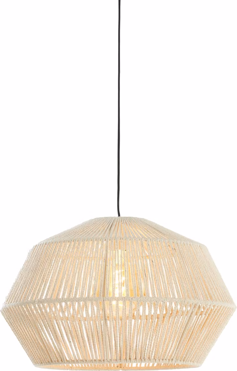 Lampada a sospensione - beige - Deya - juta - lampada a filo - E27 - 2970443 - Light & Living