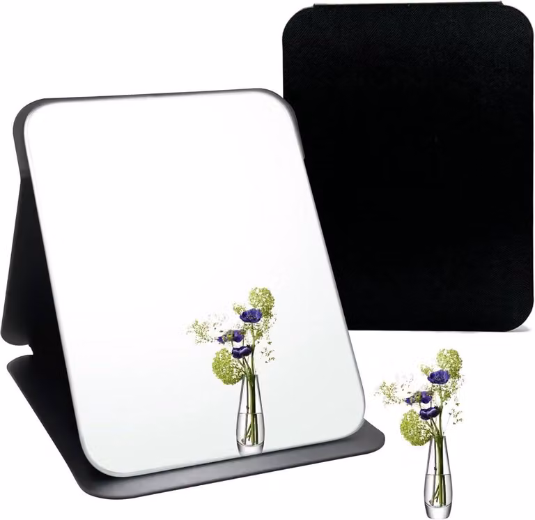 Specchio da trucco portatile, ideale per viaggi e uso domestico - Piccolo, 16 x 11 cm