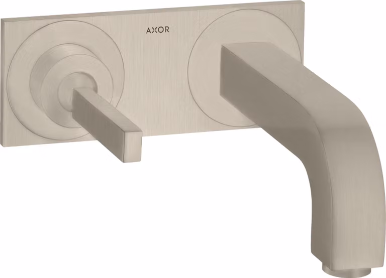 hansgrohe AXOR Citterio mitigeur monocommande de lavabo encastré, plaque pour montage mural, bec 165mm, 39112820, 39112820
