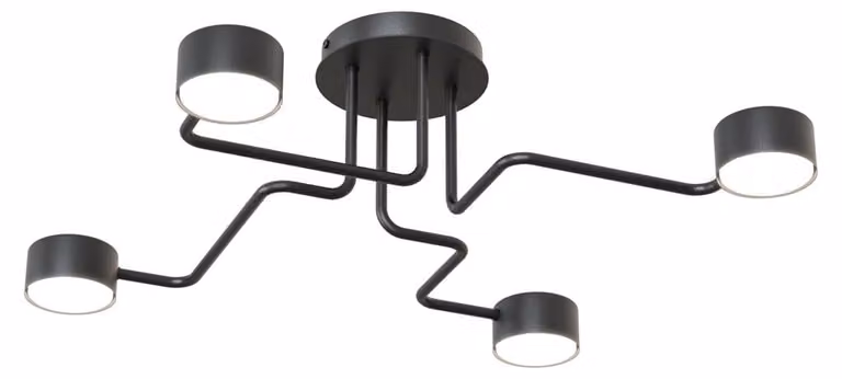 Lampada a sospensione KURAGE nera 4xGX53x10W in metallo, dimensioni: 18x53x53 cm, IP20, Emibig