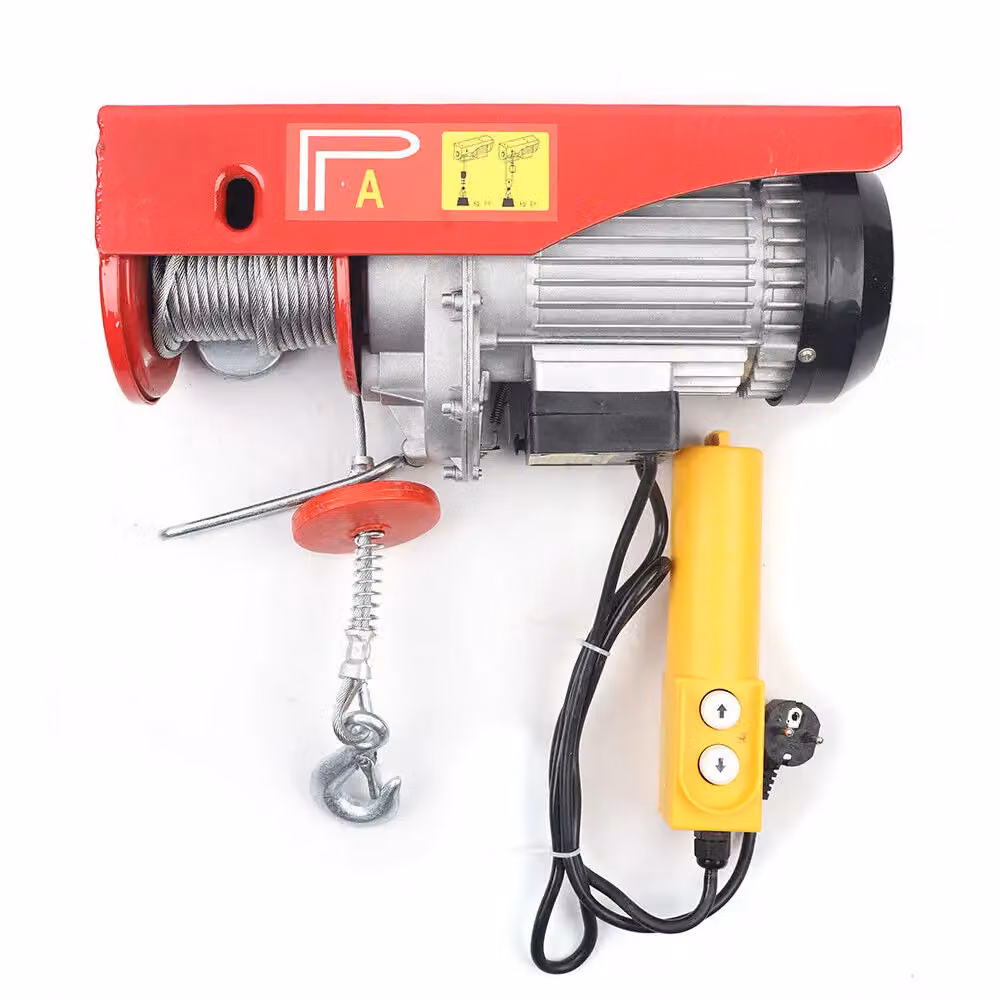 Tirante elettrico per sollevamento di carichi pesanti, potenza 1450W, capacità di sollevamento 800 kg. /h3 Rosso