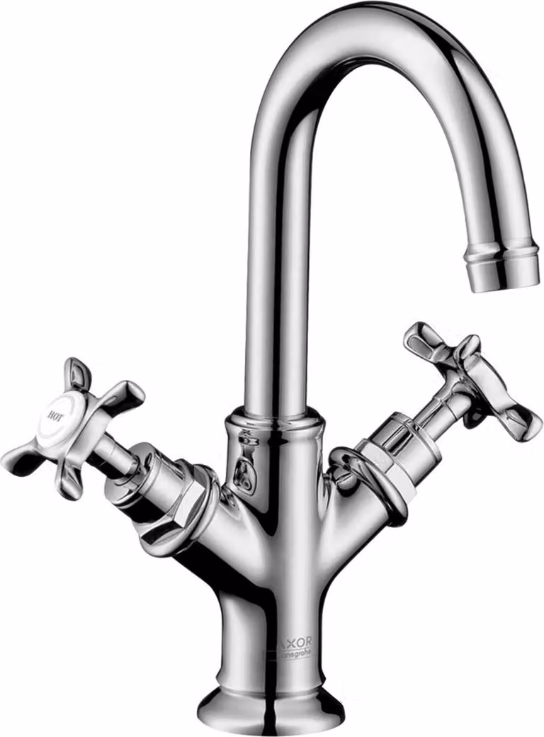 hansgrohe AXOR Montreux mitigeur lavabo 2 poignées 160, vidage rapide, pour lavabo, 16505000, 16505000