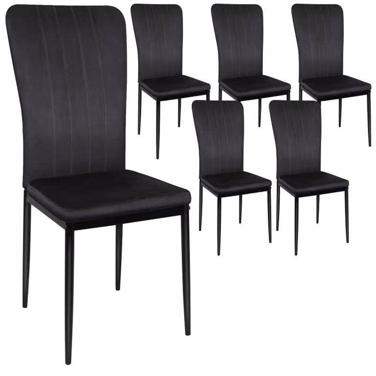 Sedie da pranzo in velluto traspirante dal design moderno