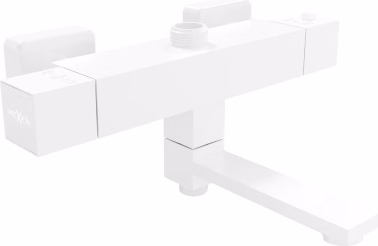 Mexen Cube miscelatore termostatico per vasca-doccia, bianco - 77910-20
