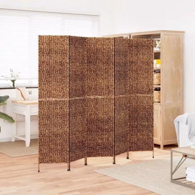 Divisorio Ambienti | Divider per stanze | Paravento 5Pannelli Marrone 205x180cm Giacinto d'Acqua