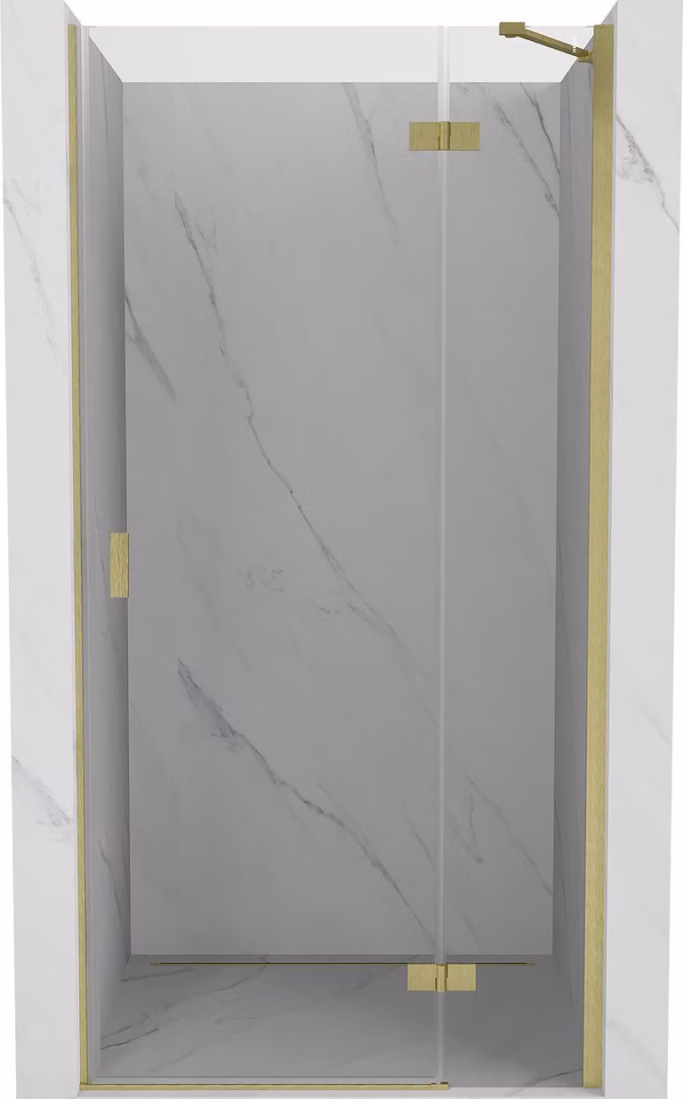 Mexen Mist-H porta doccia battente destra 75 cm, trasparente, oro spazzolato - 8A5-075-000-55-00-P