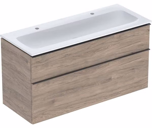 Geberit iCon Set lavabo pour meubles avec meuble sous-lavabo, 2 tiroirs, 120x63x48 cm, 502334, 502.338.JR.1, 502.338.JR.1