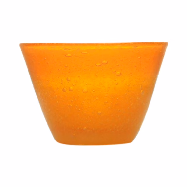Coppa piccola Memento Glass in vetro, Mandarino, 4 pezzi