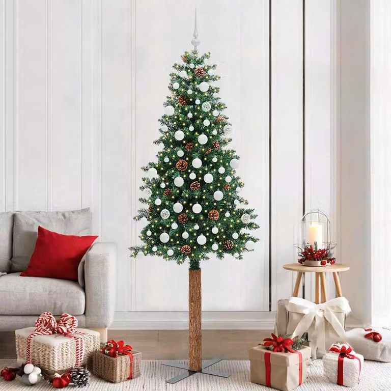 Maison Exclusive - Albero di Natale sottile, colore verde, 210 cm