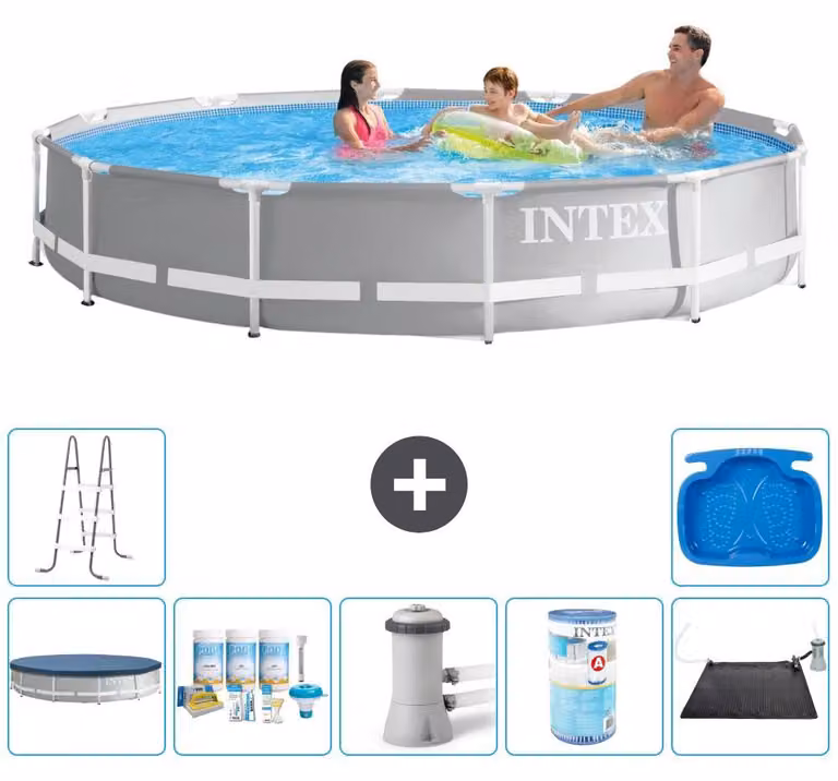 Struttura per piscina a forma di prisma - 366x76 cm - composta da 8 elementi - modello S41914