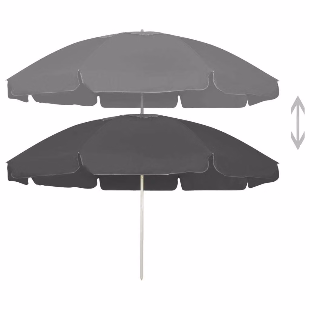 Ombrellone da Spiaggia Antracite 240 cm
