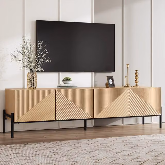 Mobile TV con 4 Ante e Design 3D ¨C Xylo ¨C Soggiorno Moderno