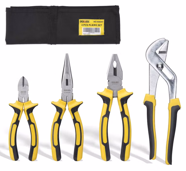 Set di 4 tangenze, completo di custodia