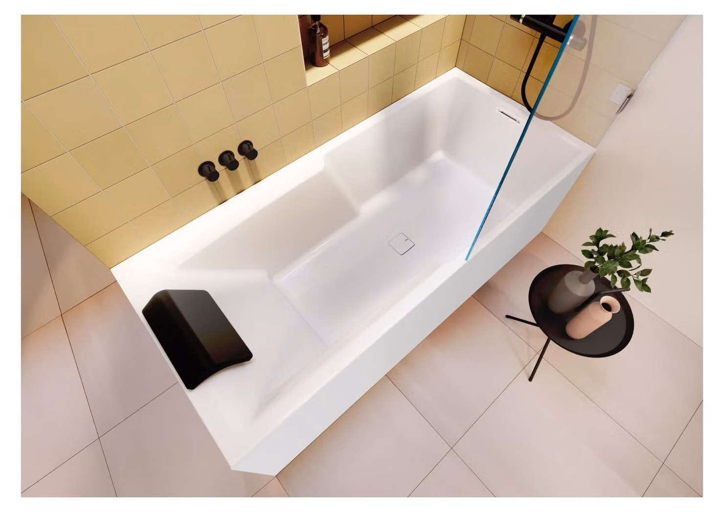RIHO Still Shower B2W Baignoires rectangulaires, variante Plug&Play, avec Riho Fall, 2 places, blanc, B103028005, B103028005