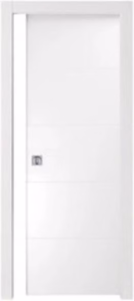 Porta righe scorrevole Effebiquattro in legno MDF laccato bianco L: 80 cm, H: 210 cm