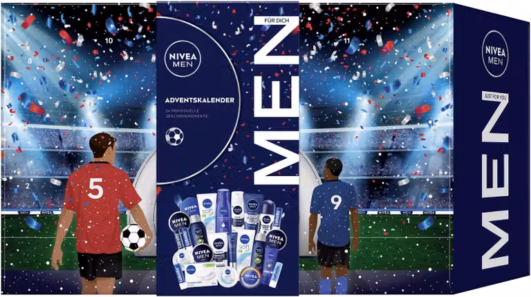 Calendario dell'Avvento NIVEA MEN 2024 con 24 sorprese per coccolarsi