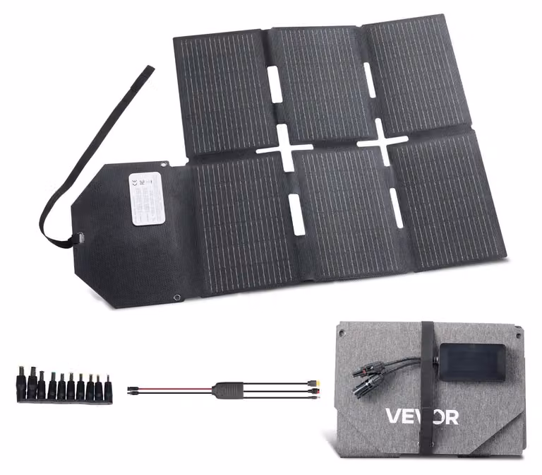 Pannello solare pieghevole da 60 W, monocristallino, di tipo N, con 16 celle interconnesse, portatile