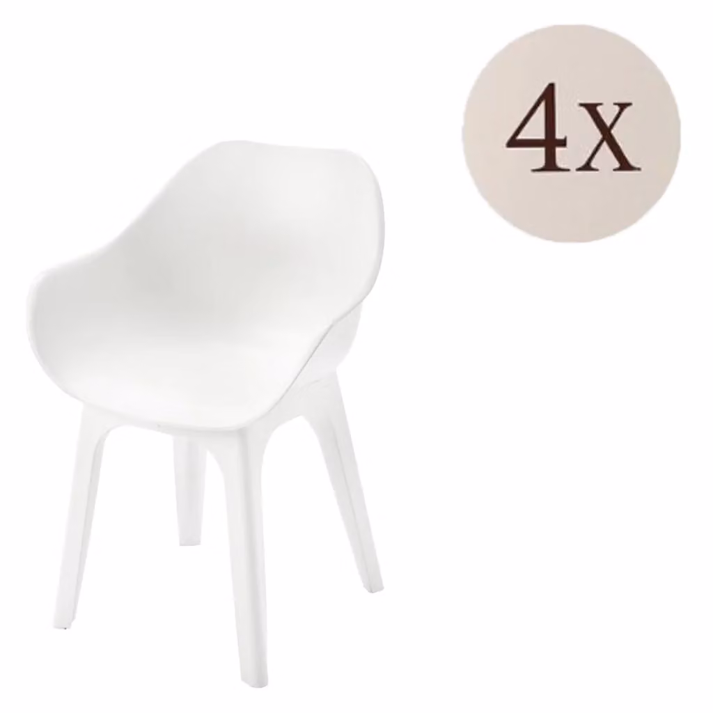 Set di 4 sedie da esterno Beachfield DMORA Made in Italy, colore bianco – 2