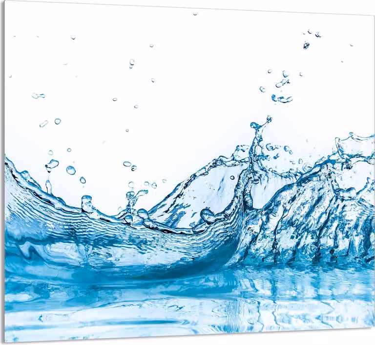 PIATTO IN VETRO PER CUCINA 65x60 Acqua