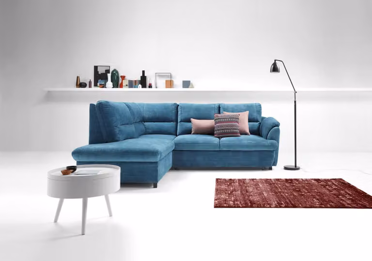 Ecksofa Moderne Design Sofas Couchs Bett Stoff Couch L-Form Wohnzimmer