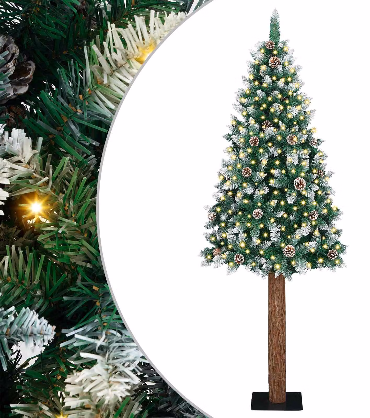 Maison Exclusive - Albero di Natale sottile, verde, 180 cm