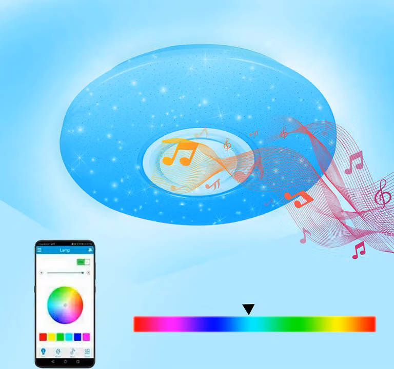 Jopassy 36W LED plafoniera telecomando cielo stellato plafoniera Bluetooth musica