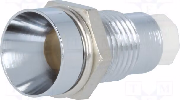 1 portalampada per LED, 5 mm, concavo, modello SMZ1 089, realizzato in metallo