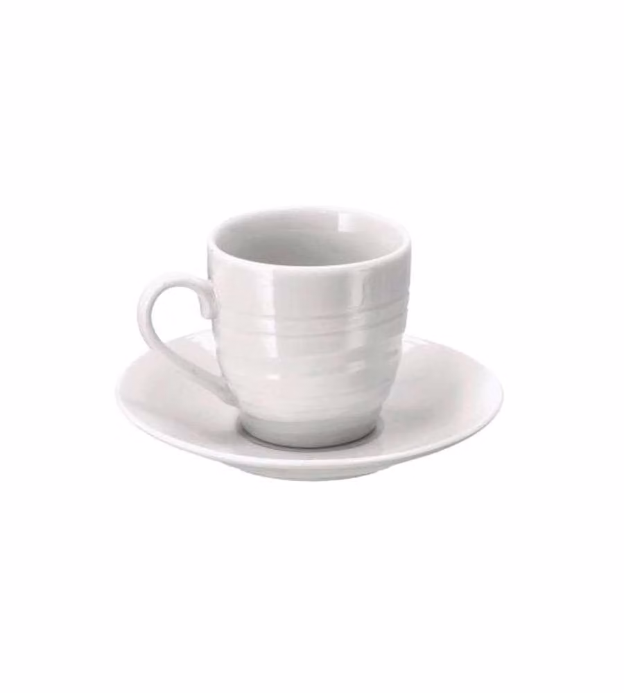 Tazza Caffè Porcellana Linee Pz 6 Ad