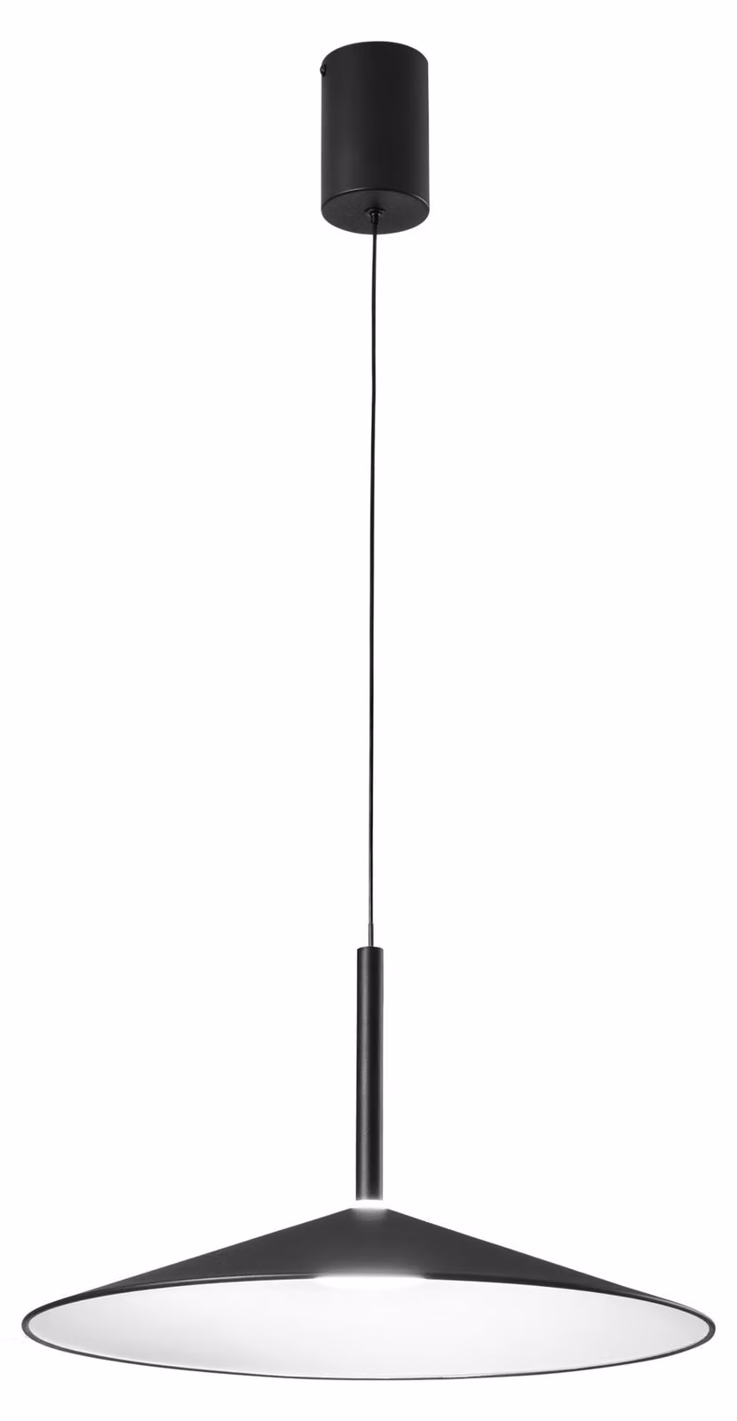FANEUROPE Lampada a sospensione LED Khan (nera), 18 W, temperatura di colore 2700/3500 K, 48 x 200 cm