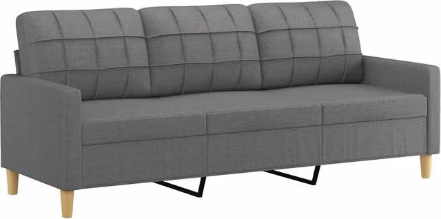 Divano | Divano da soggiorno | Sofa a 3 Posti Grigio Chiaro 180 cm in Tessuto
