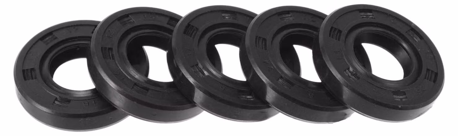 5 guarnizioni a labbro per albero, 12x25x5 mm, in gomma NBR, colore nero