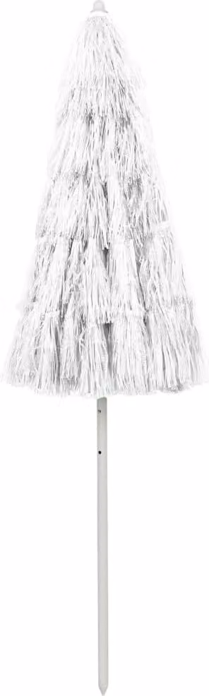 Ombrellone da Spiaggia Hawaii Bianco 240 cm